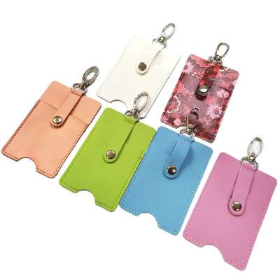 Women Leather Cute Mini Hand  30ML/1OZ Sanitizer Bottle Holder For Backpack